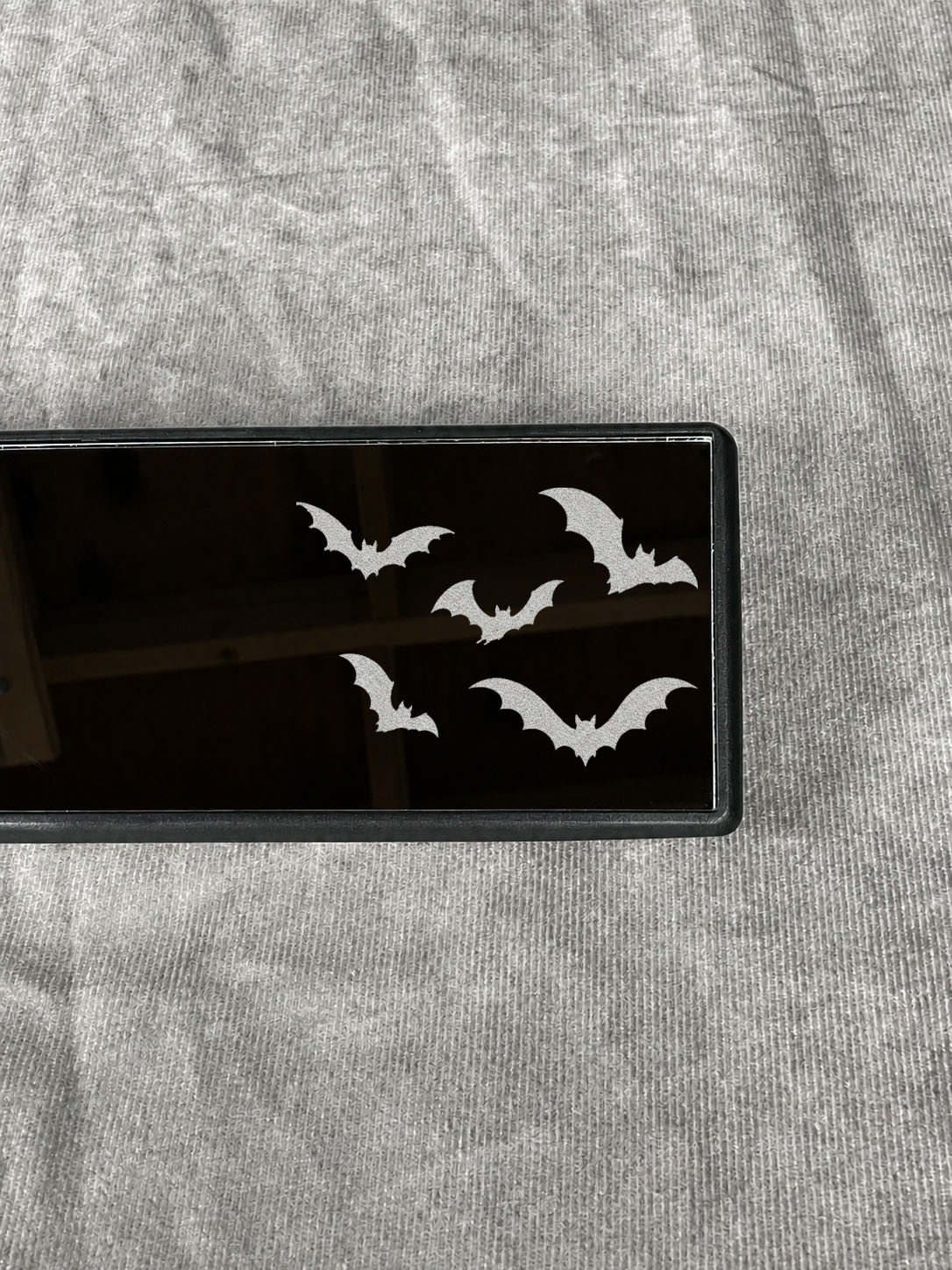Engraved Rearview Mirror Bat Design — Custom Extended Mirror - Image 4
